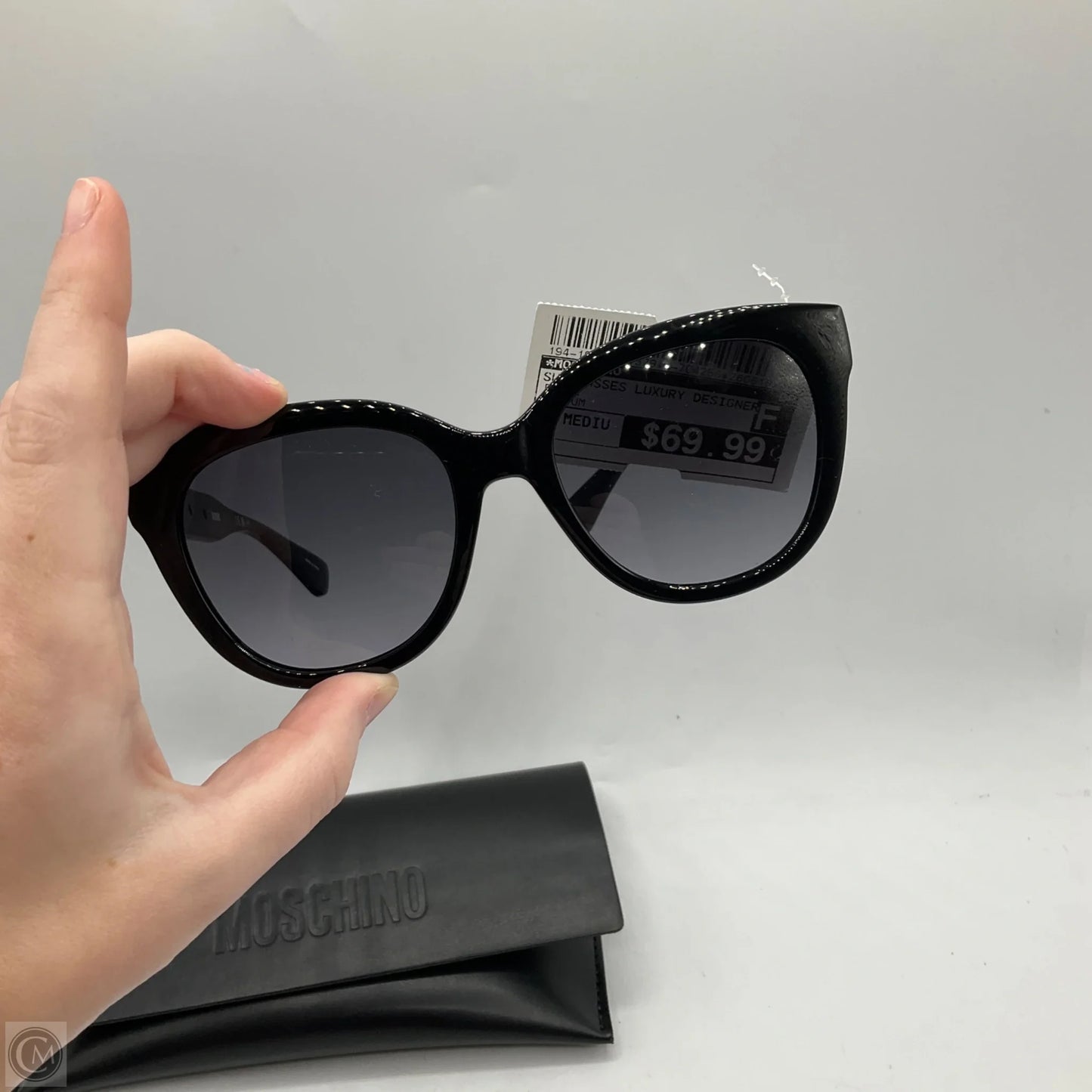 Sunglasses Luxury Designer By Moschino, Size: Medium