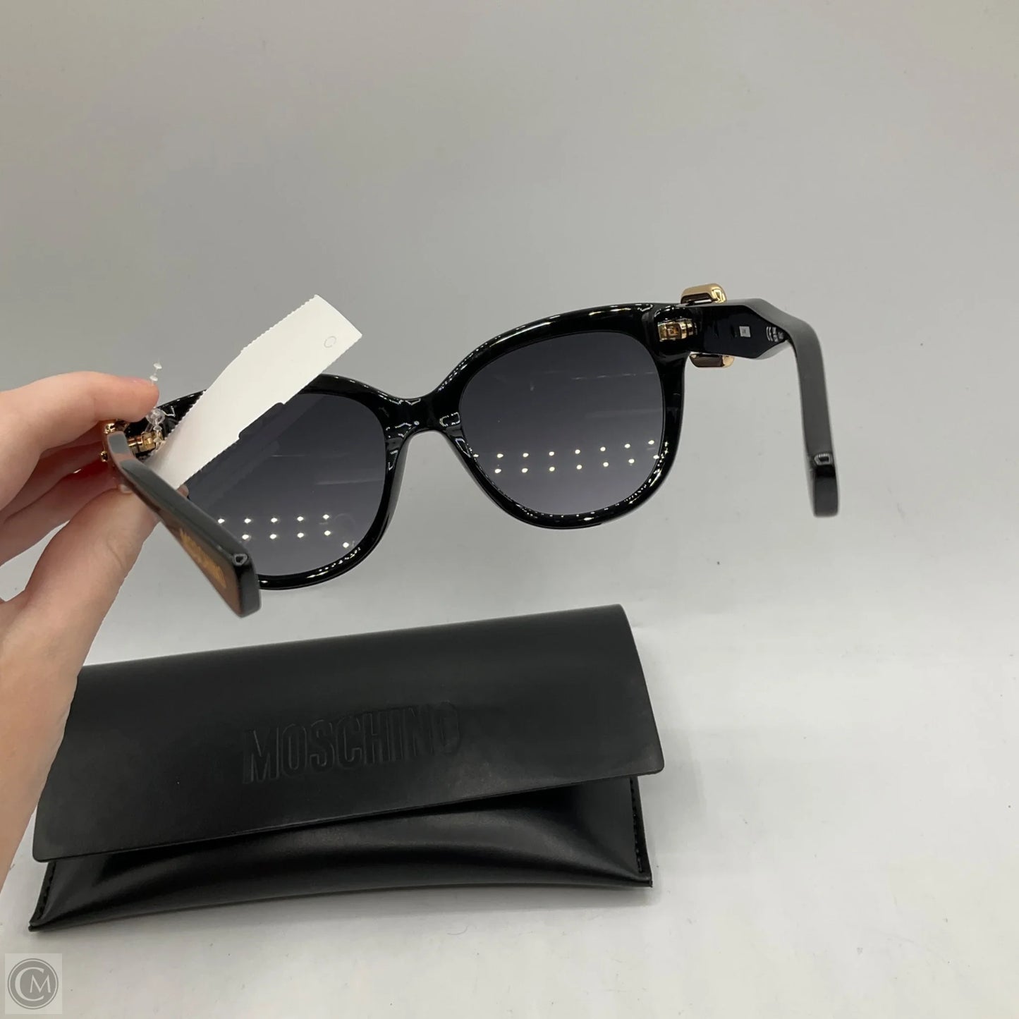 Sunglasses Luxury Designer By Moschino, Size: Medium