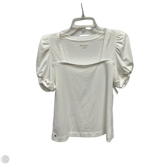 Top Short Sleeve Designer By Lilly Pulitzer In White, Size: Xs