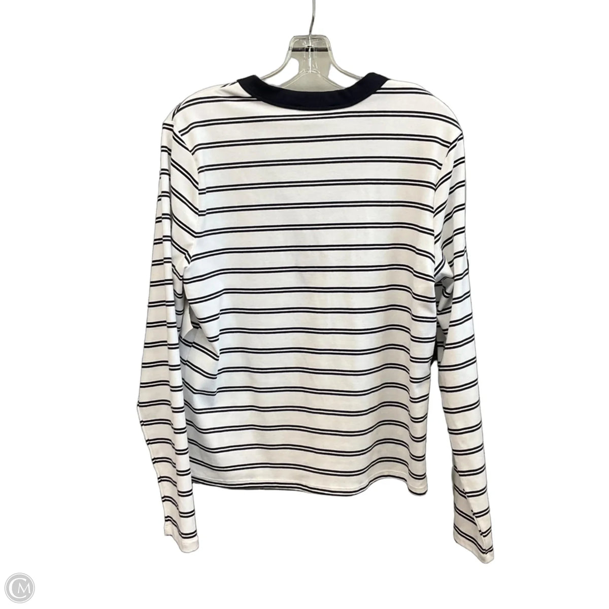 Top Long Sleeve By Free Assembly In Striped Pattern, Size: Xl