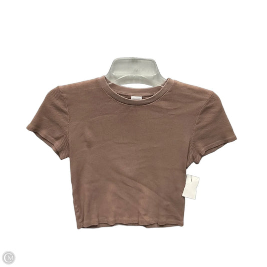 Athletic Top Short Sleeve By Tna In Beige, Size: M