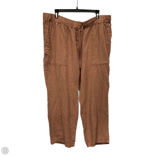 Pants Linen By Pilcro In Brown, Size: 1x