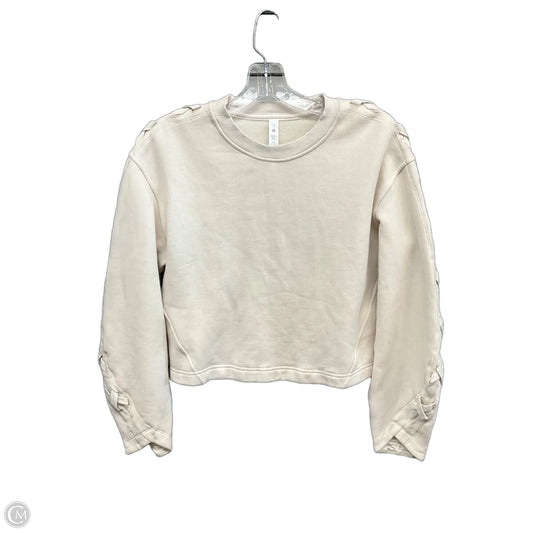 Athletic Sweatshirt Crewneck By Lululemon In Cream, Size: 4