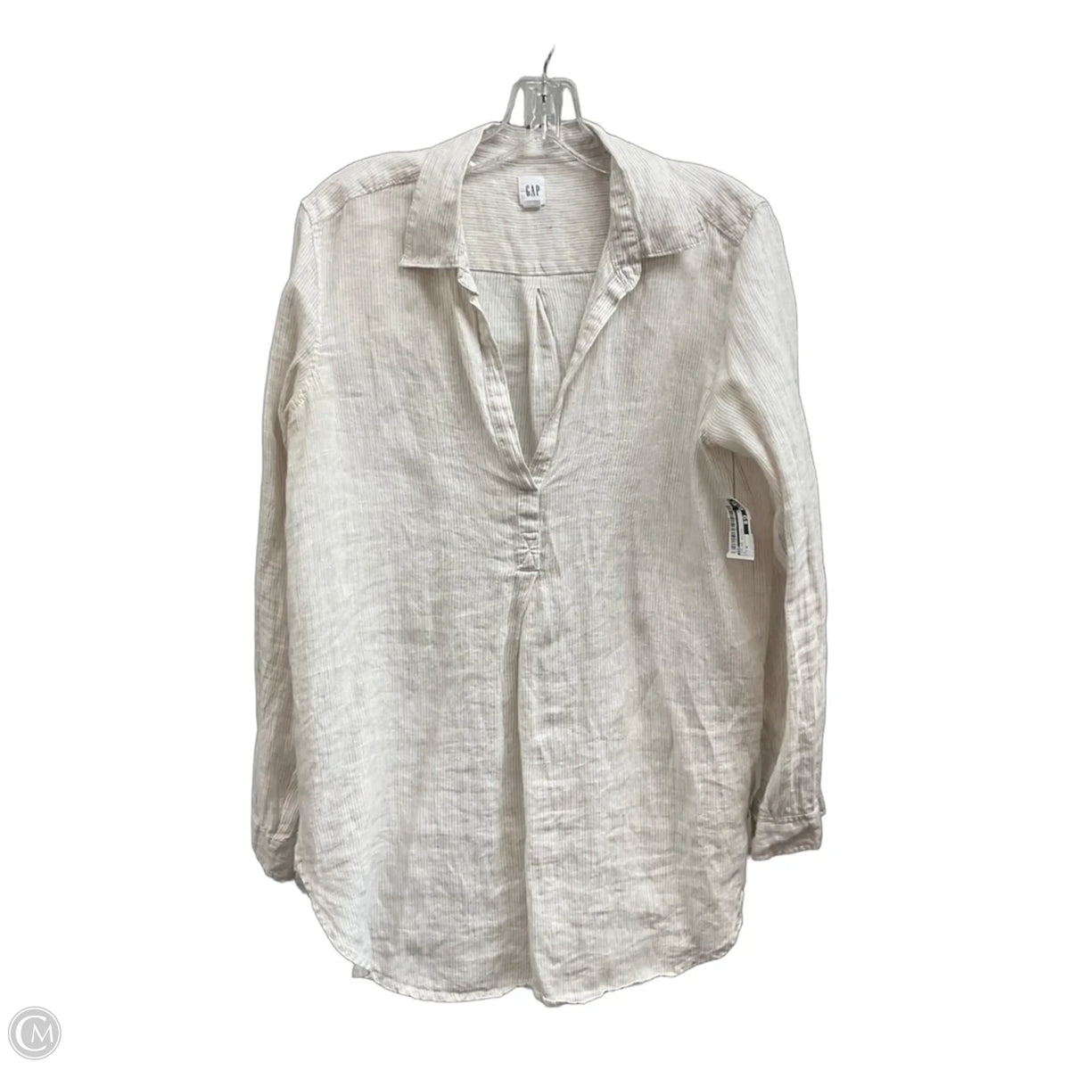 Top Long Sleeve By Gap In Striped Pattern, Size: M