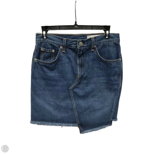 Skirt Midi By Rag And Bone In Blue Denim, Size: 2
