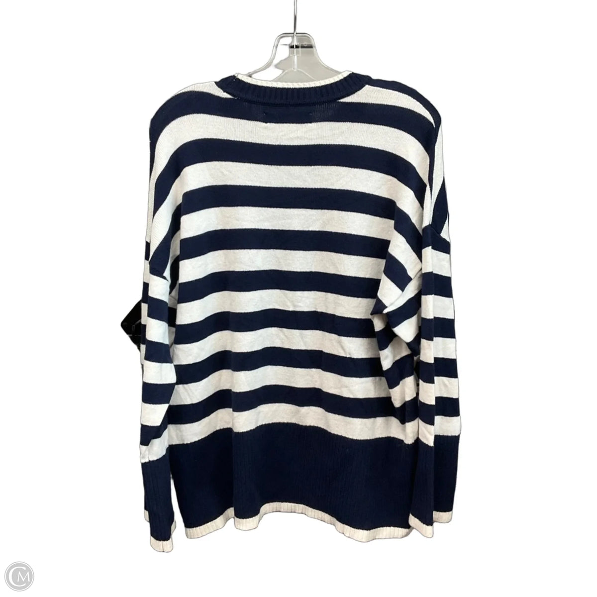 Sweater By Loft In Blue & White, Size: M
