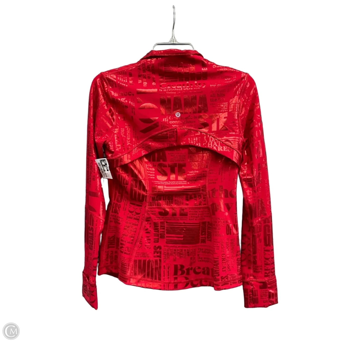 Athletic Jacket By Lululemon In Red, Size: 8