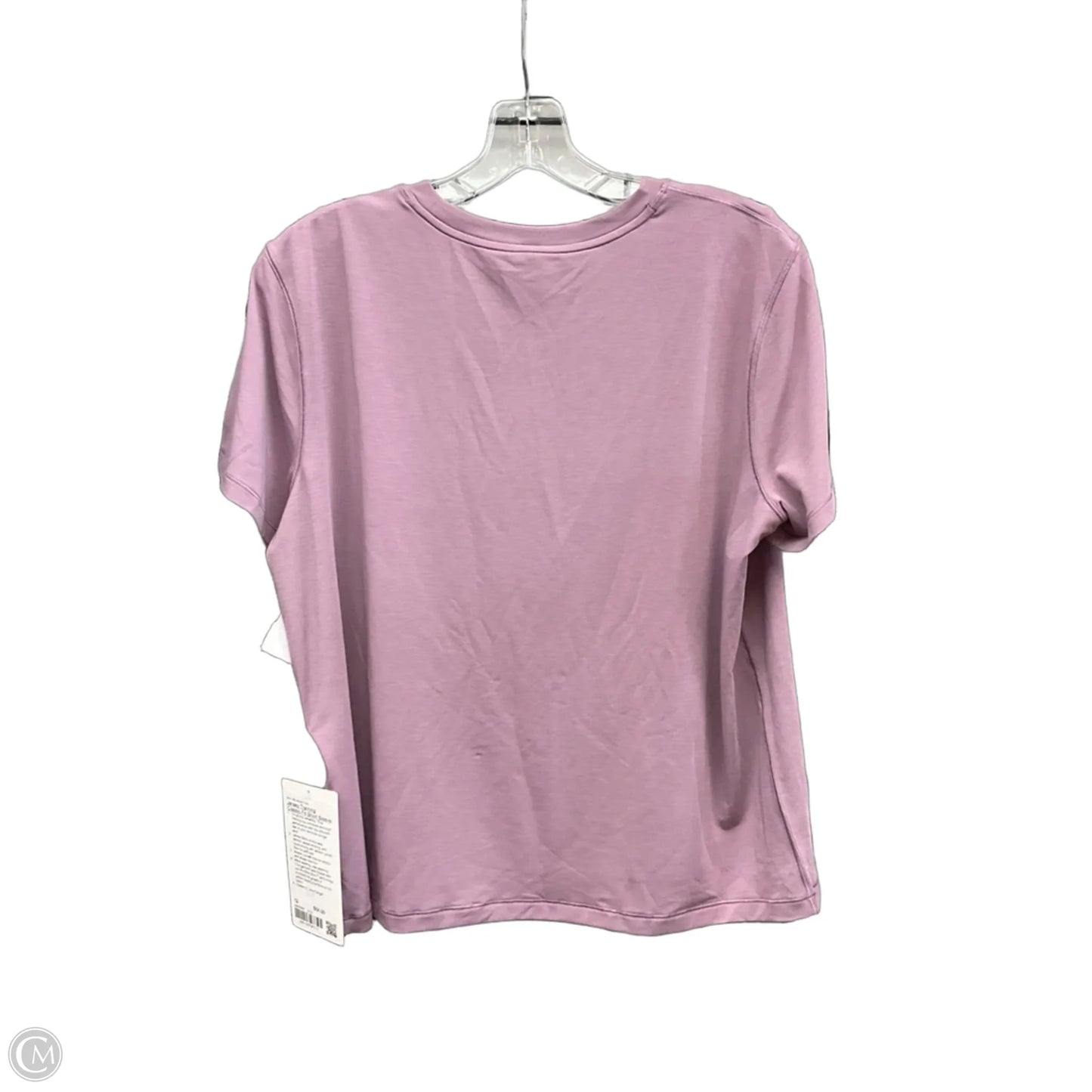 Athletic Top Short Sleeve By Lululemon In Purple, Size: 12