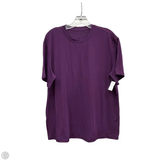 Athletic Top Short Sleeve By Lululemon In Purple, Size: 18