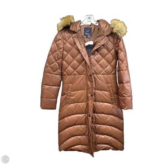Jacket Puffer & Quilted By Clothes Mentor In Brown, Size: M