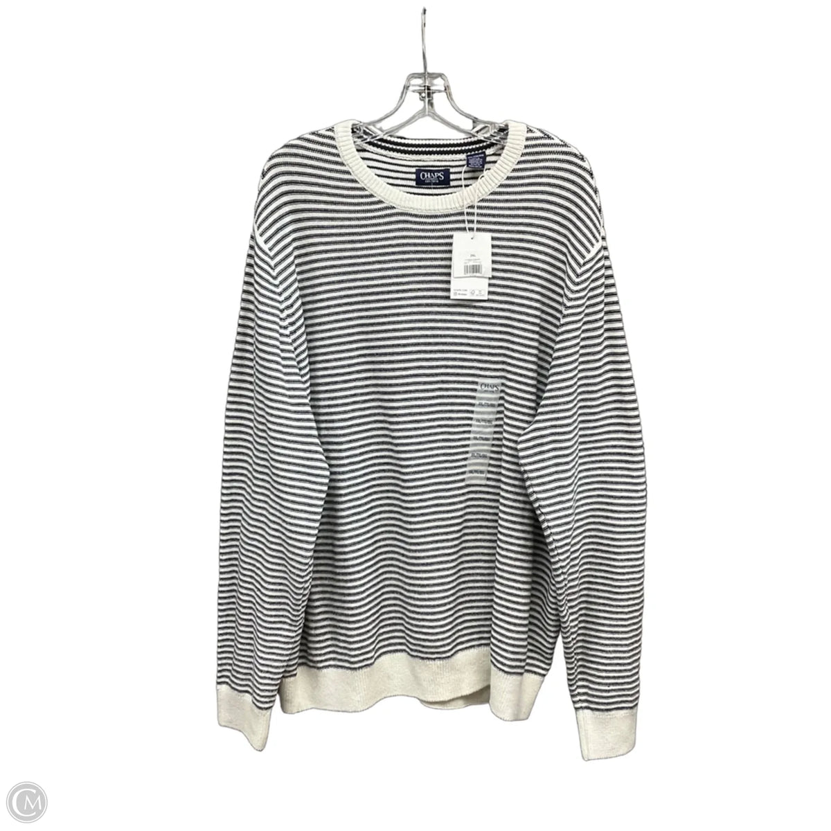 Sweater By Chaps In White, Size: Xxl
