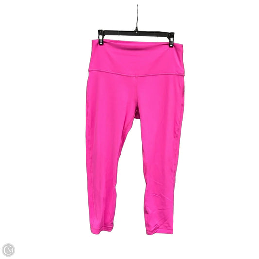 Athletic Leggings Capris By Lululemon In Pink, Size: 8