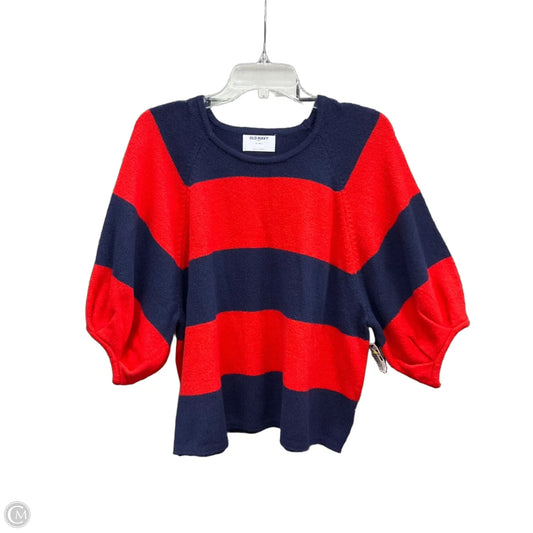 Sweater Short Sleeve By Old Navy In Blue & Red, Size: Xl
