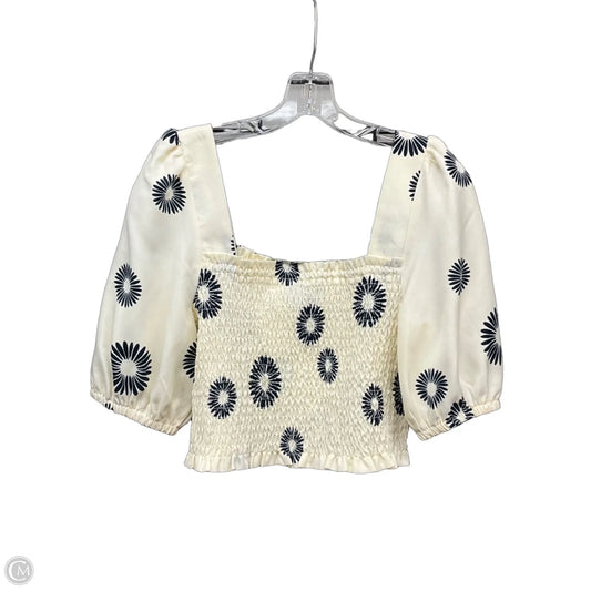 Top Short Sleeve By Bobeau In Cream, Size: Xl