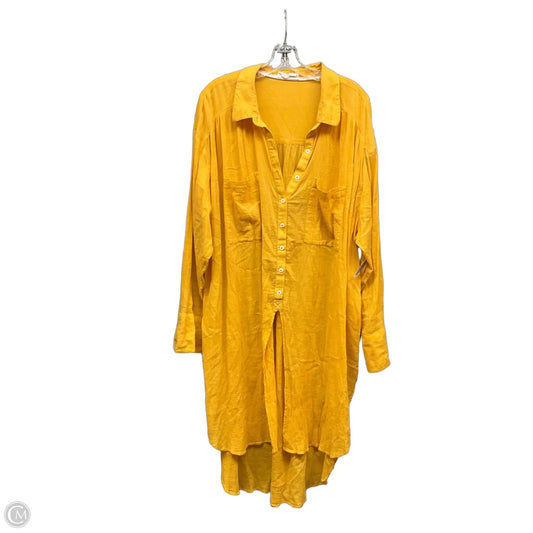 Dress Casual Midi By Anthropologie In Yellow, Size: 2x