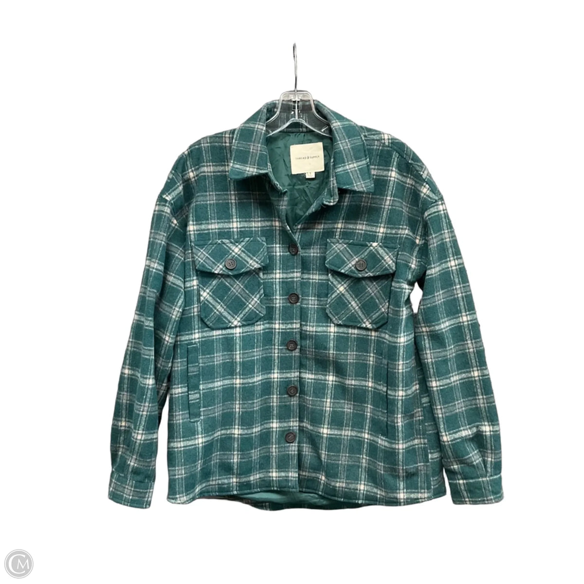Jacket Shirt By Thread And Supply In Green, Size: S