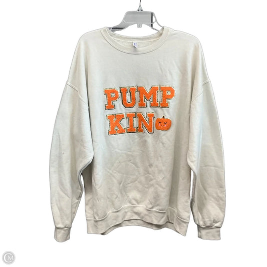 Sweatshirt Crewneck By Jerzees In Beige, Size: Xl
