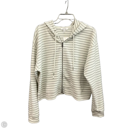 Jacket Fleece By Splendid In Cream & Green, Size: M