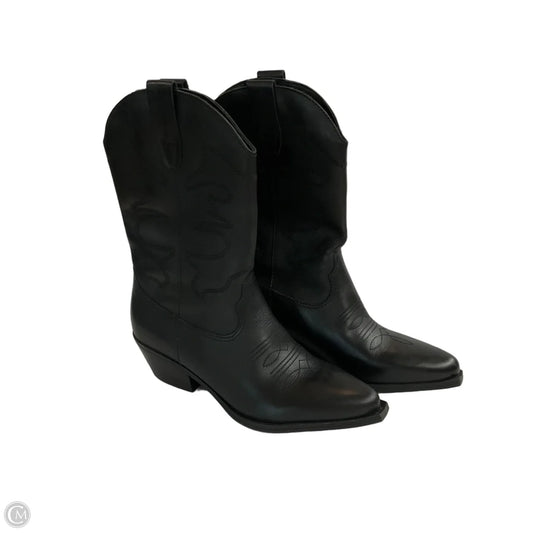 Boots Leather By Steve Madden In Black, Size: 7