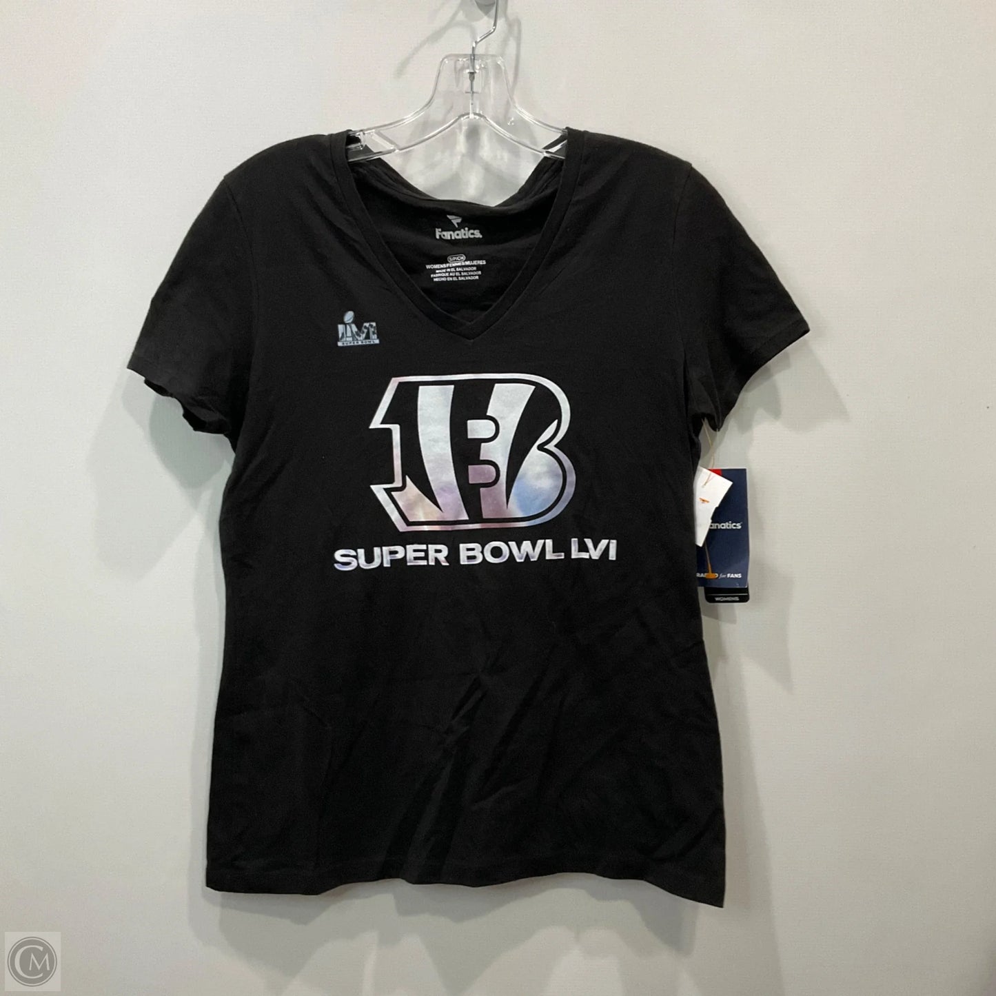 Top Short Sleeve By Fanatics In Black, Size: S