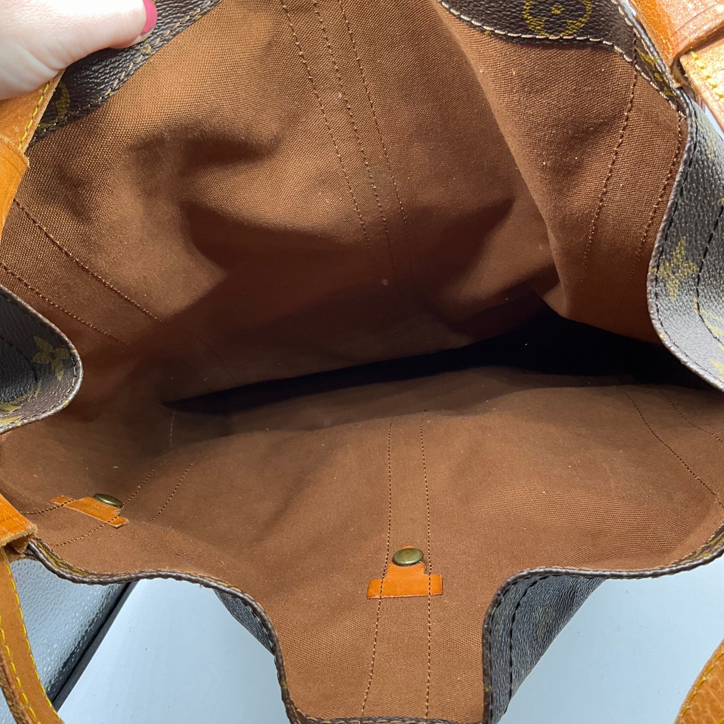 Backpack Luxury Designer By Louis Vuitton, Size: Large