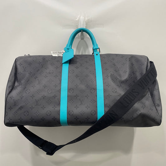 HANDBAG LUXURY DESIGNER by LOUIS VUITTON In BLACK & BLUE, Size: LARGE