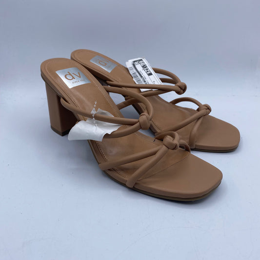 SANDALS HEELS BLOCK by DOLCE VITA In TAN, Size: 8