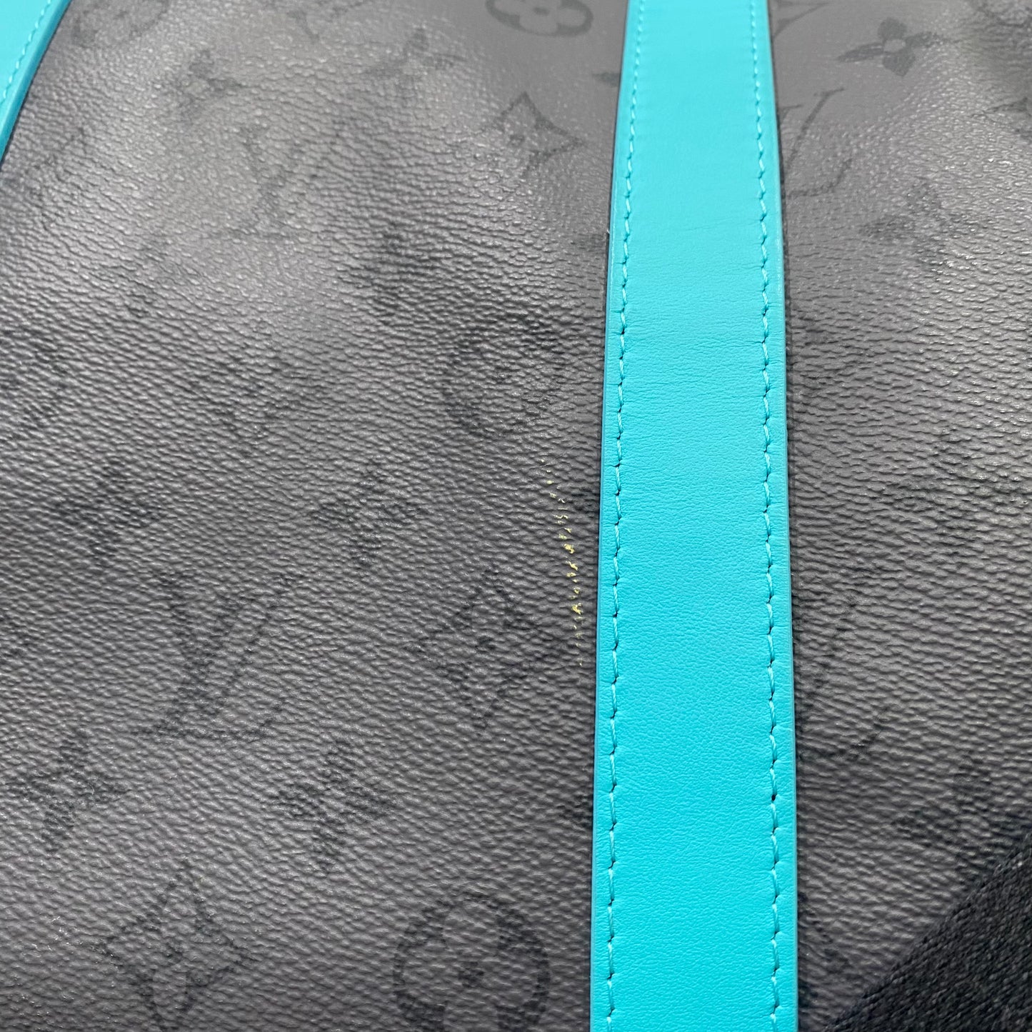 HANDBAG LUXURY DESIGNER by LOUIS VUITTON In BLACK & BLUE, Size: LARGE