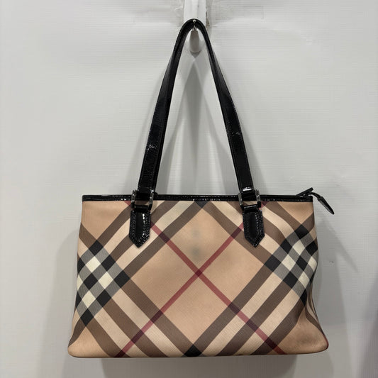 SUPERNOVA TOTE - AS IS By Burberry In Plaid Pattern, Size:Medium
