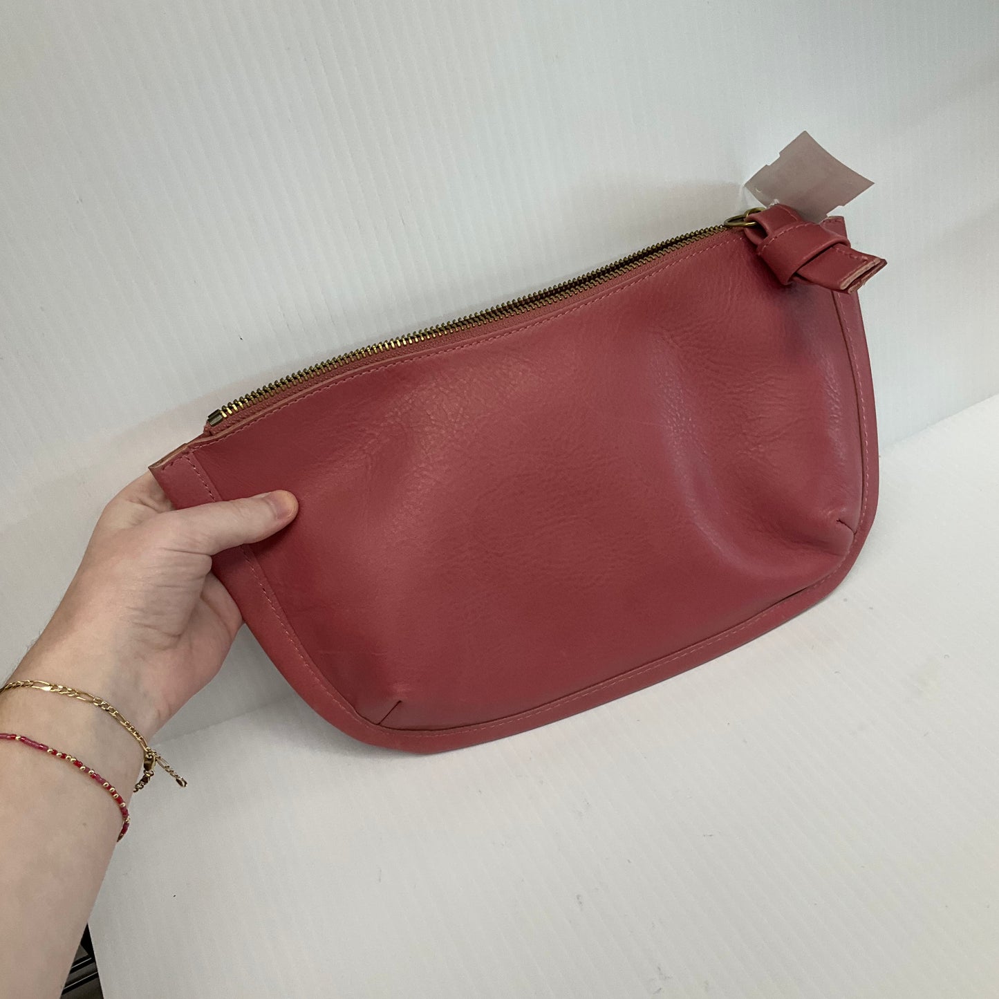 Clutch Leather By Madewell, Size: Medium
