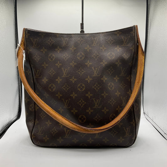 Handbag Luxury Designer By Louis Vuitton In Brown, Size:Medium