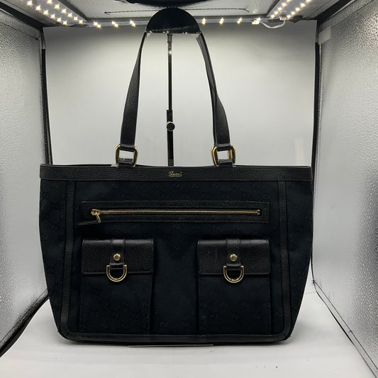 Handbag Luxury Designer By Gucci In Black, Size:Medium
