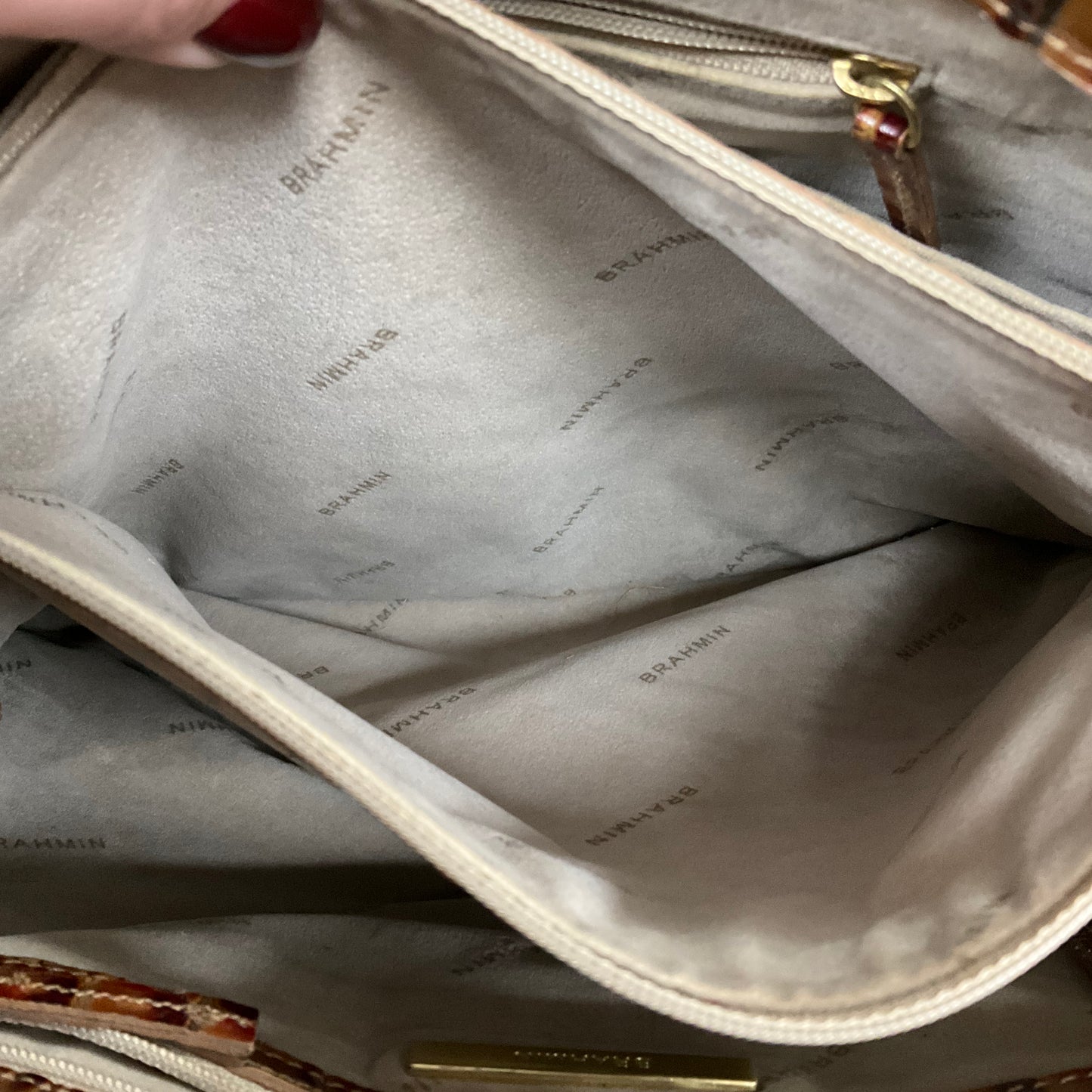 Handbag Designer By Brahmin, Size: Medium