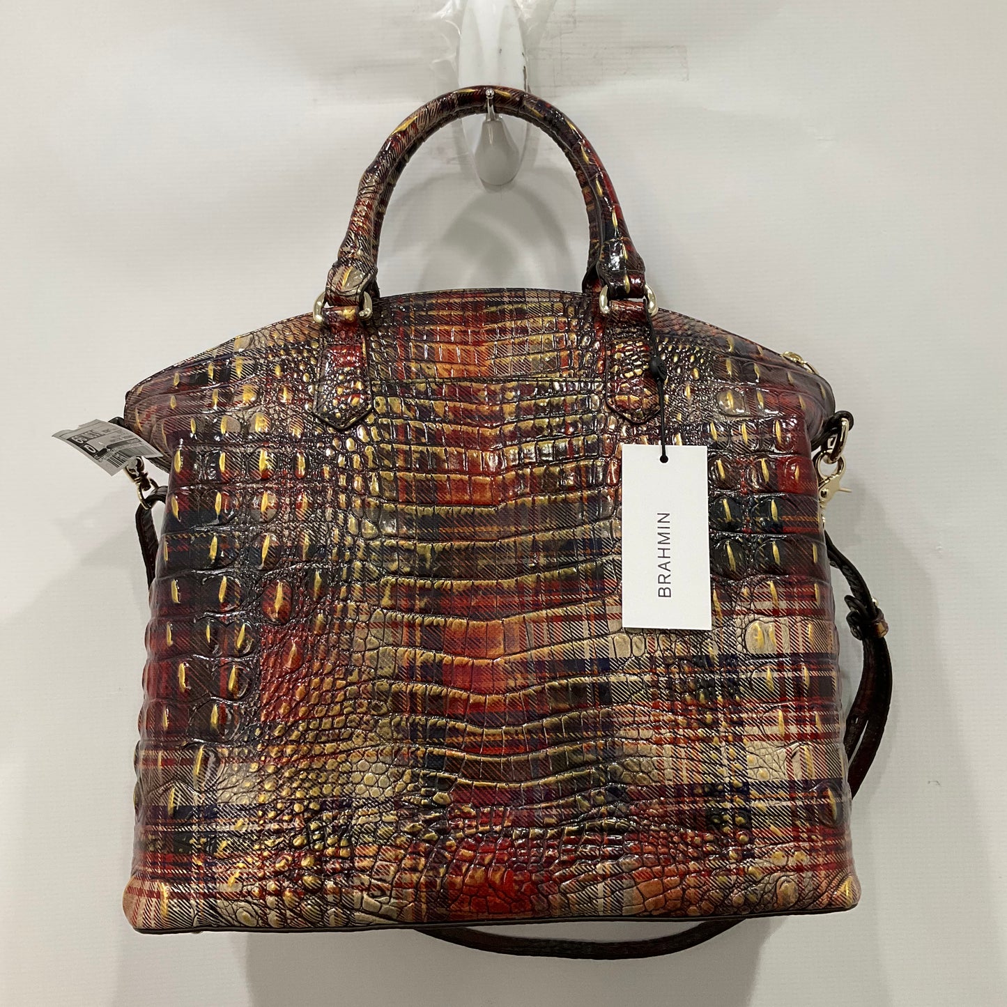 HANDBAG DESIGNER by BRAHMIN In PLAID PATTERN, Size: LARGE