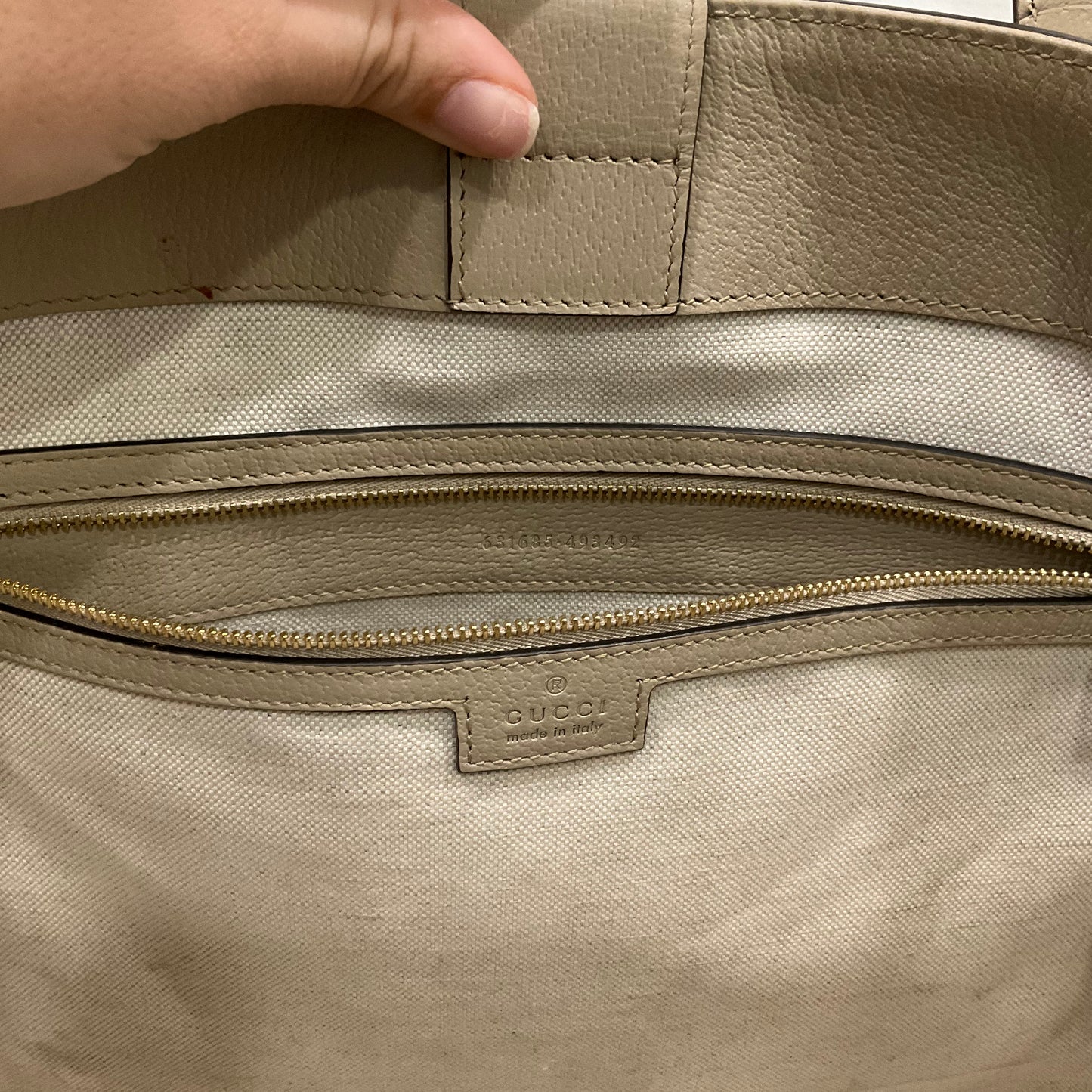 Ophidia Tote Handbag Luxury Designer By Gucci In Beige, Size:Medium