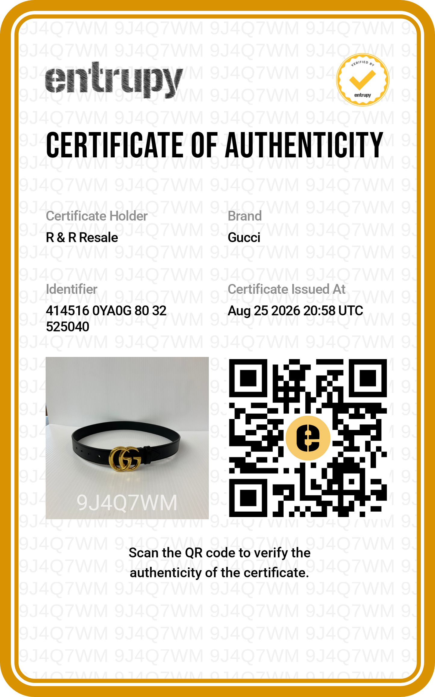 Belt Luxury Designer By Gucci, Size: