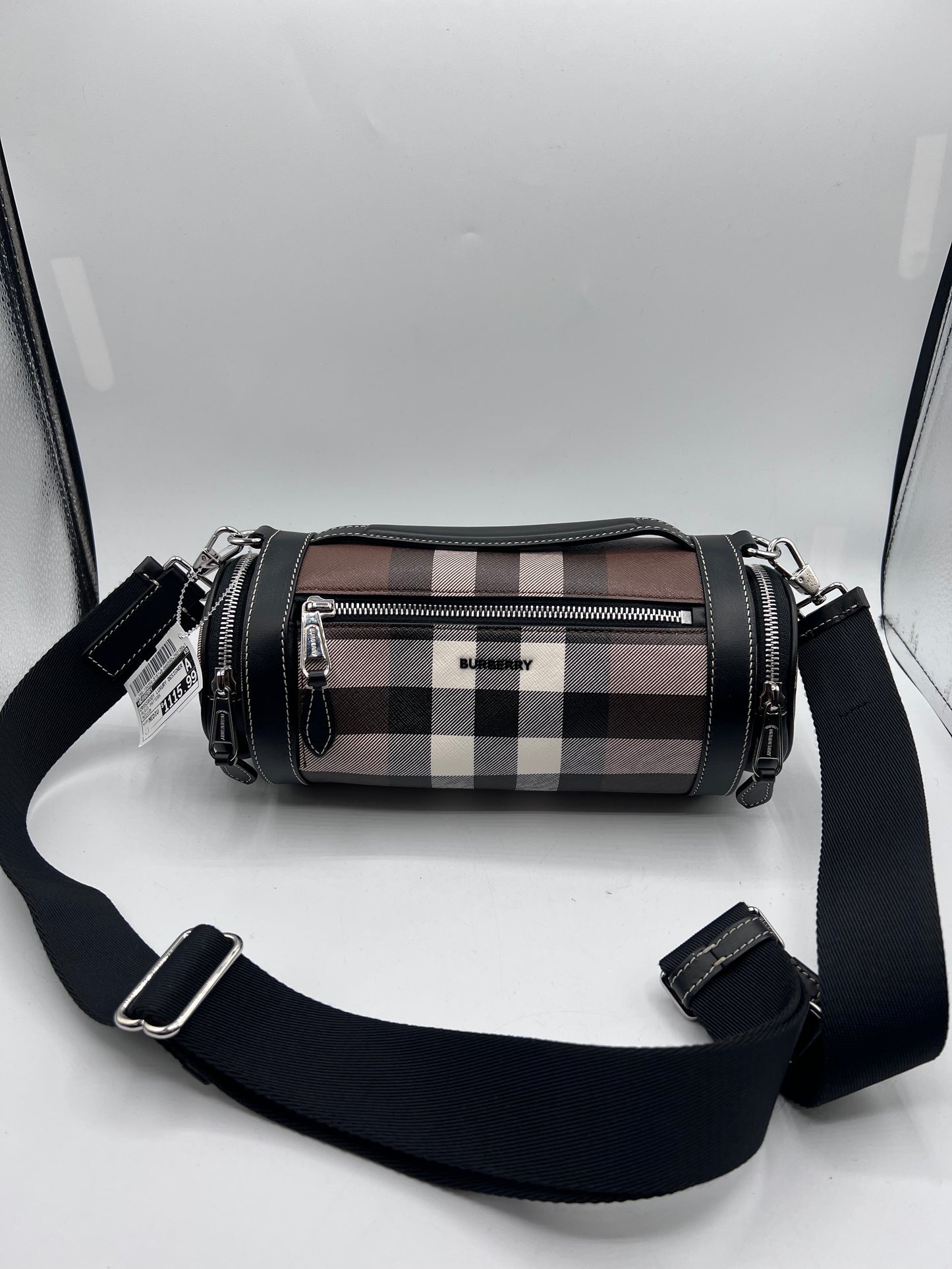 Crossbody Luxury Designer By Burberry In Plaid Pattern, Size:Medium